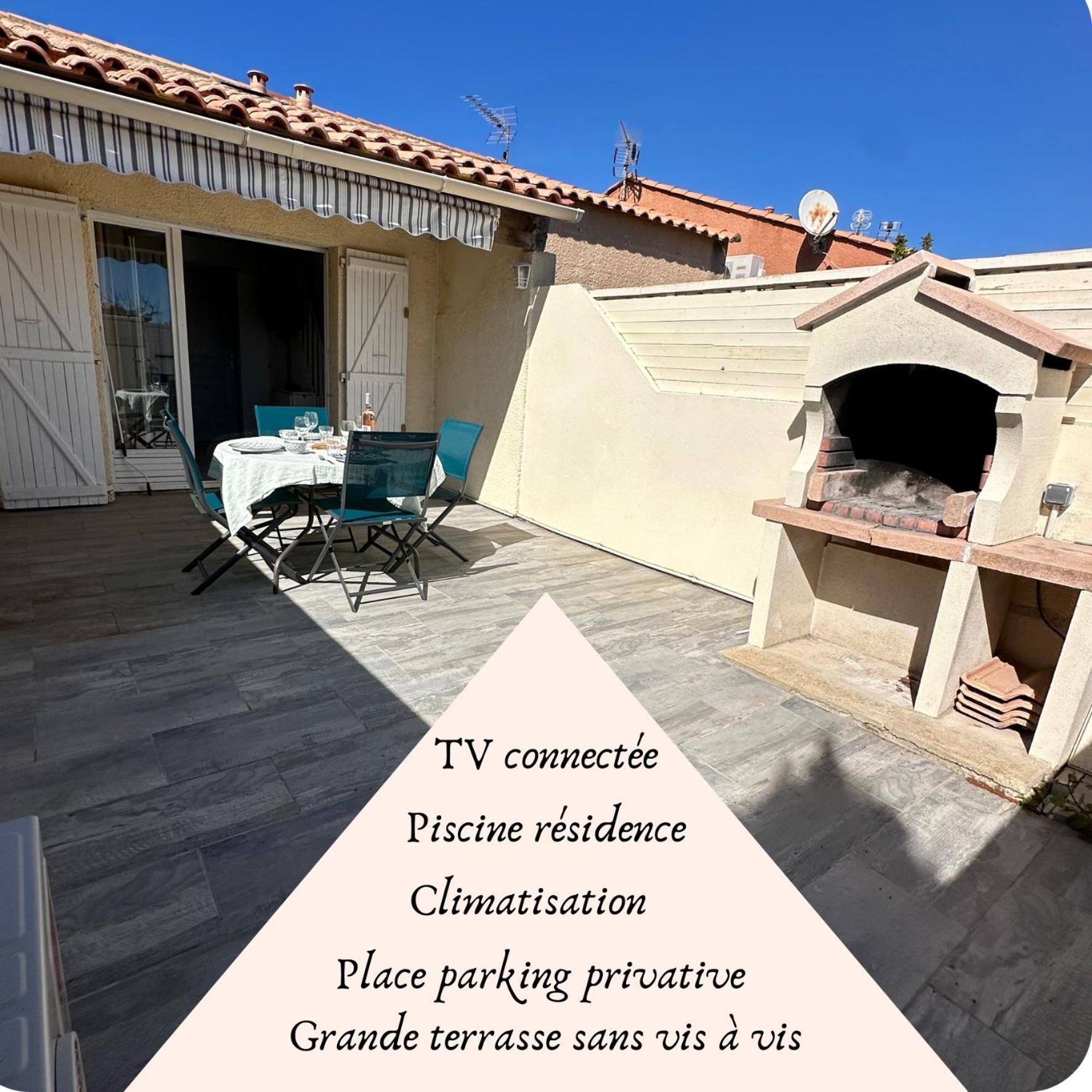 La Discrete Toute Equipee Avec Piscine Gruissan Bagian luar foto